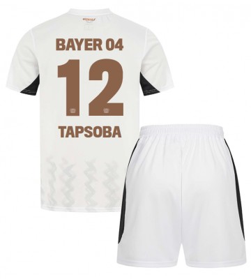 Bayer Leverkusen Edmond Tapsoba #12 Segunda Equipación Niños 2024-25 Manga Corta (+ Pantalones cortos)